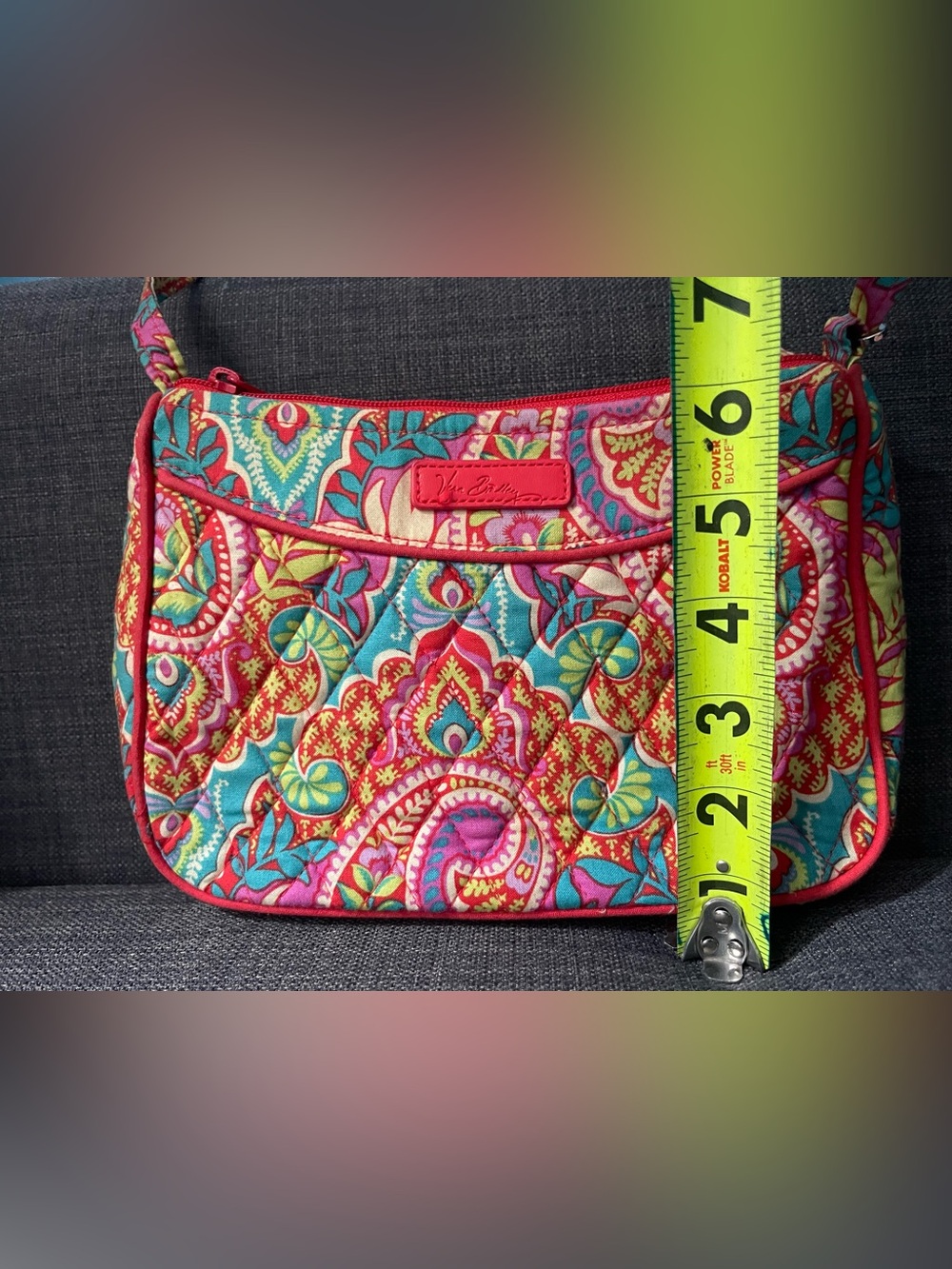 Vera Bradley Colorful Paisley Quilted Crossbody Purse with Matching Wallet - Picture 7 of 7
